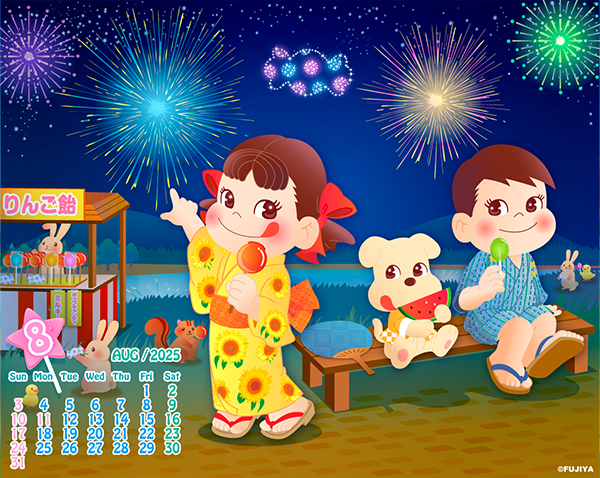 ミルキー ポップキャンディ 壁紙 8月